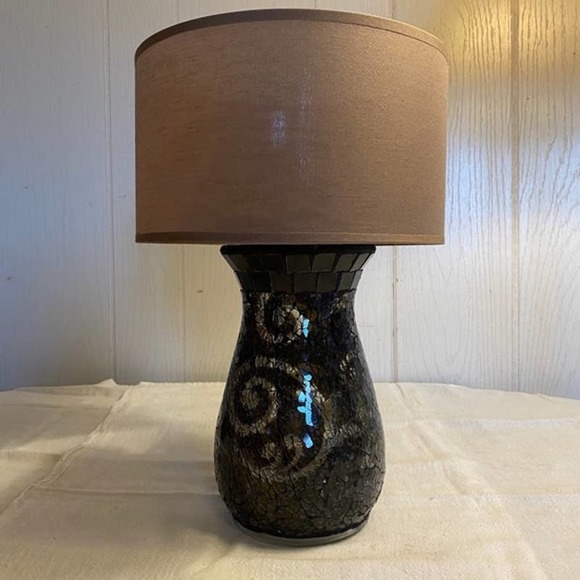 PartyLite Amaretto Swirl Multi Tealight Lamp Base P91067B Shade P91057S RETIRED - Picture 2 of 7